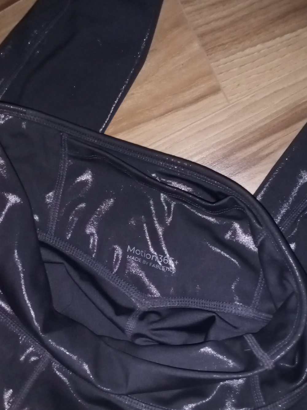 Motion365+ Shiny Black Active Leggings By Fabletics